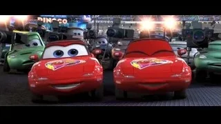 Cars 3 characters in parking lot — Cars