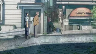 Police officers in front of restaurant — Weathering with You