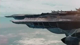 fighter jet flying near aircraft carrier — The Avengers