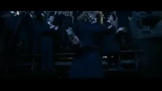 People on stairs in dark room — Harry Potter and the Goblet of Fire