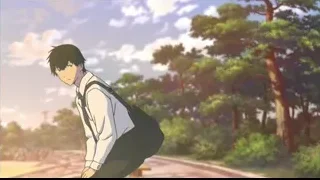 young man in park with serious expression — I Want To Eat Your Pancreas
