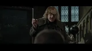 Elderly man with wand in dark room — Harry Potter and the Goblet of Fire