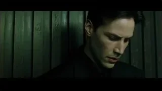 man with eyes closed by dark wooden wall — The Matrix
