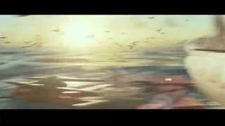 man on boat looking at sky — Life of Pi