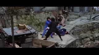 group of people in alleyway fighting — Bruce Lee: Enter The Dragon