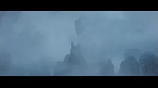 tall rocky structure covered in fog — Doctor Strange 2