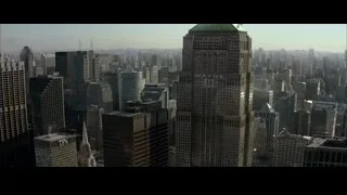 Wayne Hotel skyscraper in city skyline — Batman
