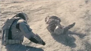two astronauts fighting in space suits — Interstellar