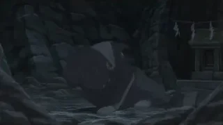 Young man sitting in dark cave — Your Name