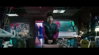 young woman in cluttered garage — Deadpool 2