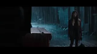 woman in red coat in abandoned building — Deadpool