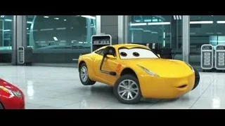 yellow sports car in modern lobby — Cars 3