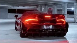 red sports car parked in parking garage — Sports Cars