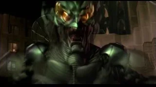 robot's face with glowing eyes — Spider Man