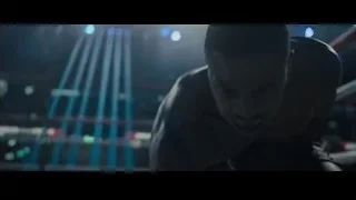 Muscular man in boxing ring fierce expression — Creed 2
