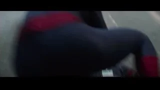 yellow sports car with smoke on street — The Amazing Spider Man 2