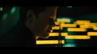 man's face with futuristic cityscape — John Wick: Chapter 4