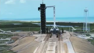 aerial view of rocket on launch pad — Elon Musk: Return to Space