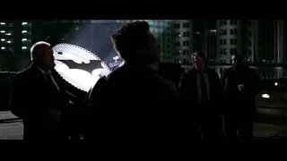 men on rooftop at night — Batman: The Dark Knight