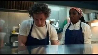 man and woman in kitchen — The Bear