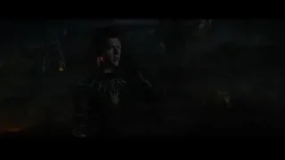 man in black gold suit in dark cave — Spiderman: No Way Home