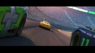Cars 3 characters racing on track — Cars 3