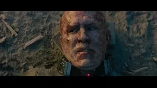 bald man in leather jacket in desert — Deadpool 2