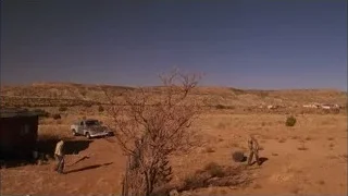 two men with shovel in desert — Breaking Bad