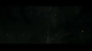 eerie dark city with burning building — Harry Potter and the Deathly Hallows 2
