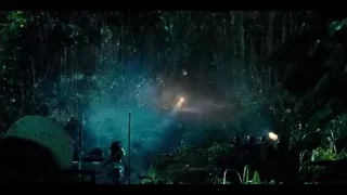 dinosaur in jungle explosion — Jurassic World