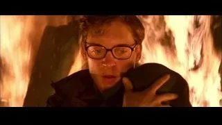 man walking through tunnel of fire — Spider Man 2