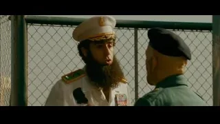 two men in military uniforms outdoors — The Dictator