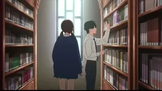young couple in library with books — I Want To Eat Your Pancreas