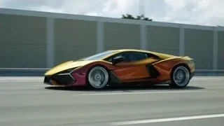orange sports car driving on highway — Sports Cars